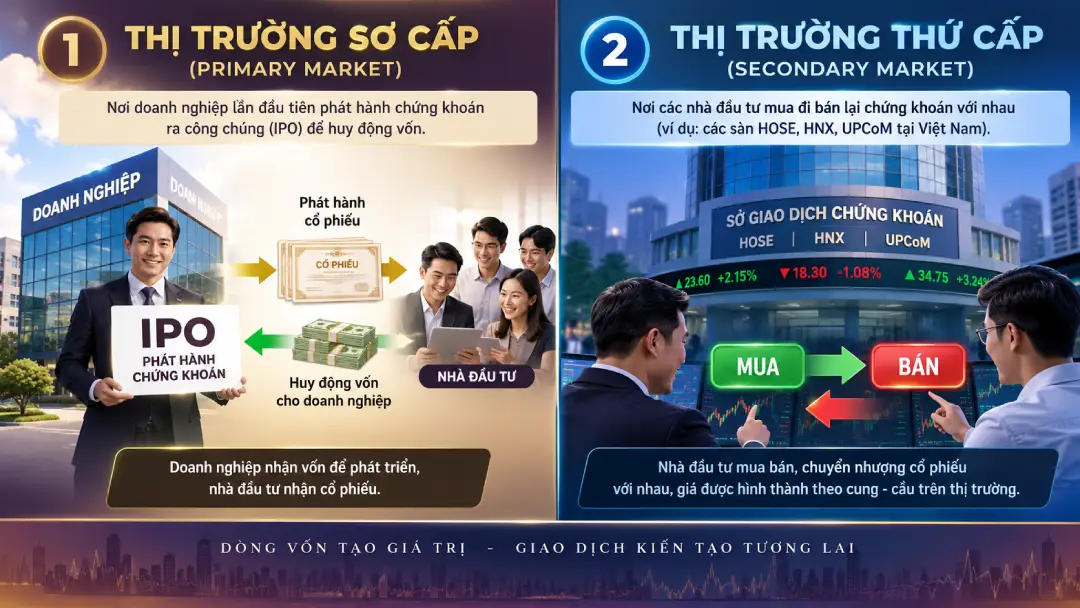 Thị trường sơ cấp và Thị trường thứ cấp