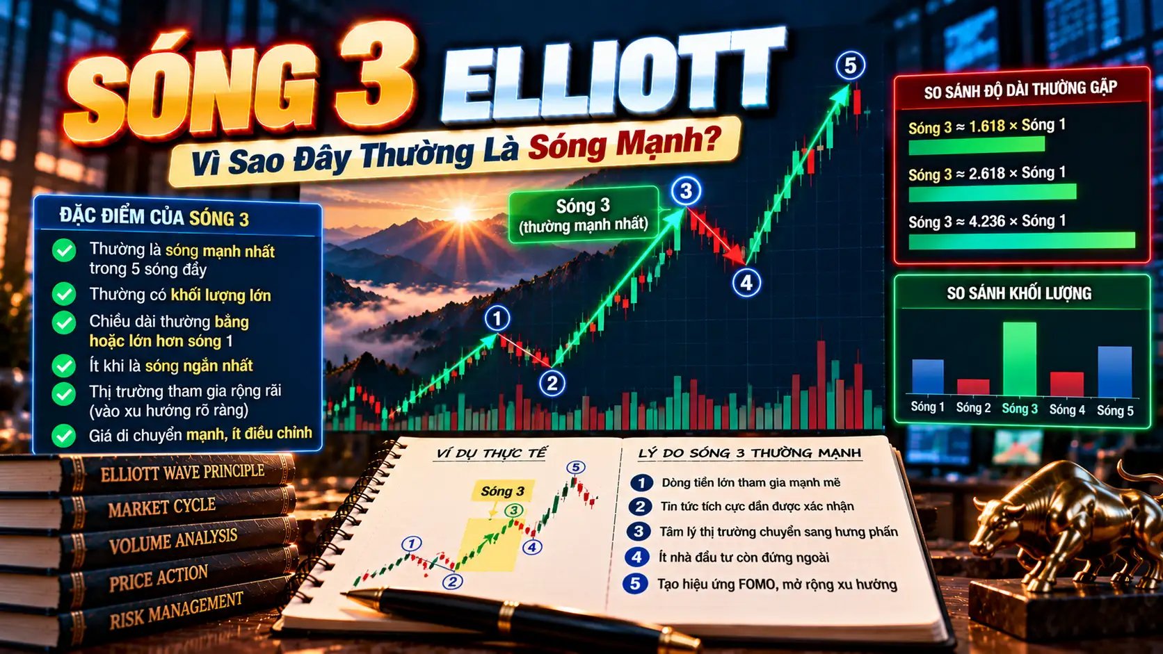 Sóng 3 Elliott: Vì Sao Đây Thường Là Con Sóng Mạnh Nhất? song 3 elliott