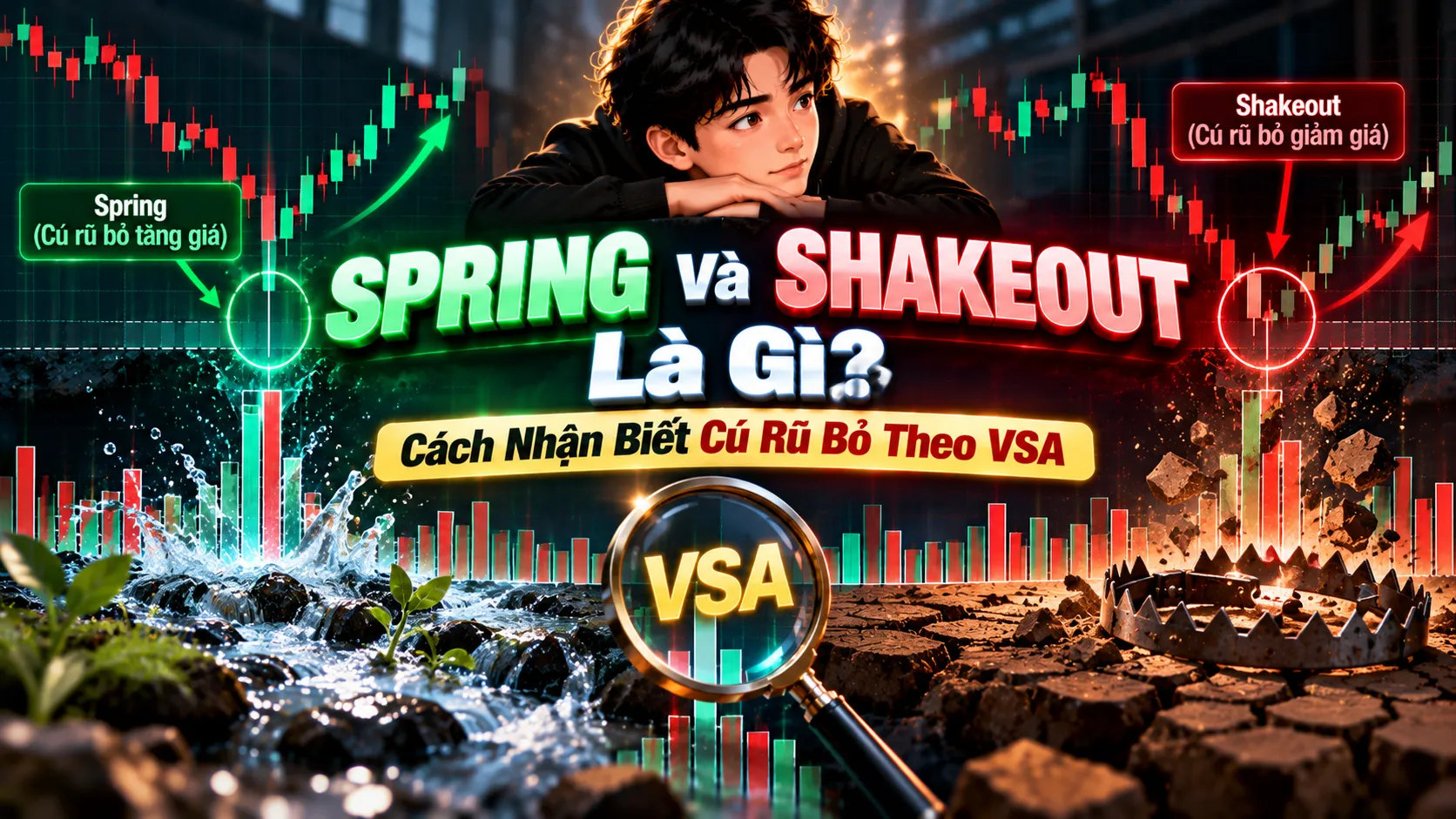 Spring Và Shakeout Là Gì? Cách Nhận Biết Cú Rủ Bỏ Theo VSA spring va shakeout cu ru bo vsa